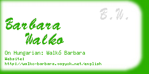 barbara walko business card